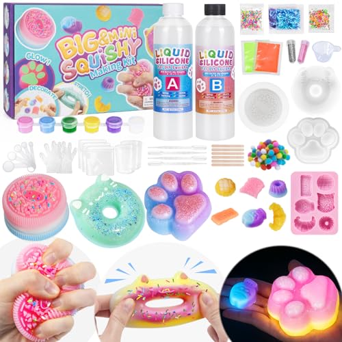 Highttoy Leuchtender Flüssigsilikon Große Squishy Bastelset Kinder 6+ Jahre