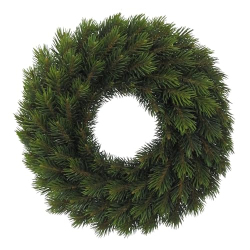 CREATIV green künstlicher Tannen-Kranz 38 cm I Weihnachtskranz mit 87 naturgetreuen Ästen I hochwertiger Tannen-Weihnachtskranz I Adventskranz künstlich I Türschmuck Weihnachtsdeko