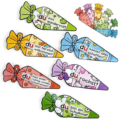 Einschulung Geschenk 24pcs Sinnvolle Einschulungsgeschenk, Schulanfang Geschenke Schokolade Schultüten, Schulkind Geschenk Motivationsgeschenke Einschulungsgeschenke Mädchen Jungen