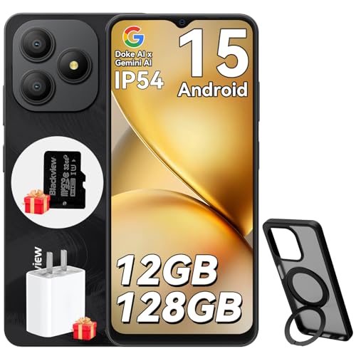 Blackview Wave 9C Handy Ohne Vertrag Android 15, 12GB+128GB/2TB TF, 6.56