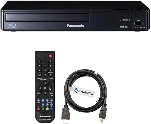 Region Free Blu-Ray Player Compatible with Panasonic DMPBD Blu-Ray and DVD Player Region Free Zone Free with Dynastar 6FT HDMI