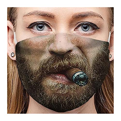 Damen Karneval Mundschutz Multifunktionstuch 3D Druck Lustig Bandana Waschbar Wiederverwendbar Stoff Bedeckung Atmungsaktiv Mund-Nasenschutz Mund Nasen Mit Motiv Halstuch Schals für Herren Damen
