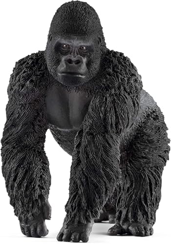 SCHLEICH WILD Life | Gorilla Männchen 14770 | detailgetreue Tierfiguren | Zoo Spielzeug | tolles Geschenk für Jungen und Mädchen | Deko für Geburtstag | Spielfigur ab 3 Jahren | 10 x 6 x 8 cm