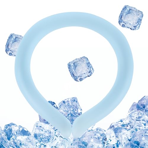 COMFORCE NackenKühlschlauch, Kühlring für den Nacken, Nackenkühler für Gegen Hitze im Sommer, Kühlkragen für Outdoor-Arbeiter, Sport, Einfrieren unter 18 °C, Blau