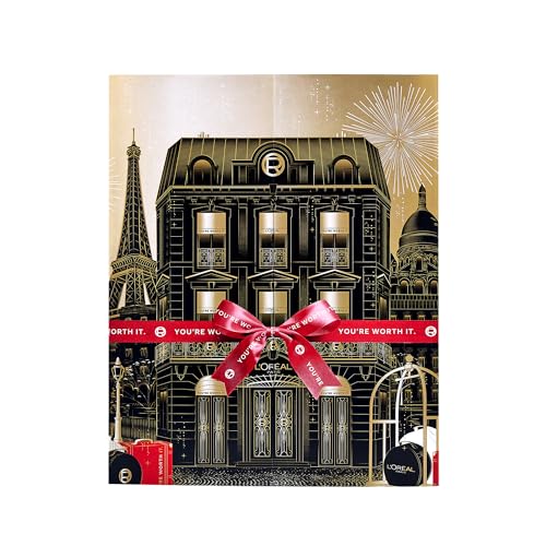 L'Oréal Paris Mini-Adventskalender 2025, 12 Beauty-Überraschungen an jedem zweiten Tag bis Weihnachten, Für kleine Luxusmomente in der Vorweihnachtszeit
