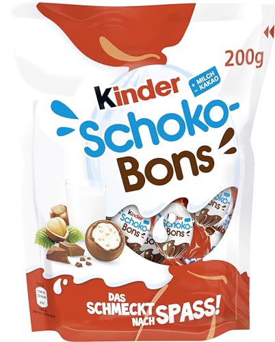 Kinder Schoko-Bons – Cremige kinder Schoko-Bons mit Milchcreme und zarter Vollmilchschokolade – Süßigkeiten zu Ostern – Ostergeschenk – 1 Packung à 200 g