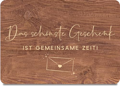 Karte Zeit schenken: Gemeinsame Zeit Holzkarte - Geburtstagskarte - Gutschein für gemeinsame Zeit, Gutschein gemeinsame Zeit, Gutscheine für gemeinsame Zeit, Zeit schenken Ideen, Zeit, Gutschein Zeit