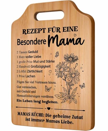 Geschenke für Mama, Bambus Schneidebrett mit Gedrucktem Text, Mama Geburtstagsgeschenk