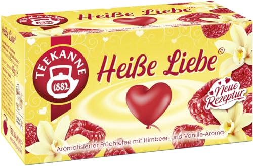 Teekanne Heiße Liebe Früchtetee mit Himbeer- & Vanille-Aroma, 45 g
