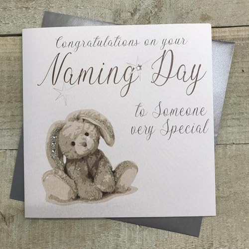 WHITE COTTON CARDS Glückwunschkarte zum Namenstag, Aufschrift Congratulations Someone Very Special, handgefertigt, N204, 16 x 16 cm