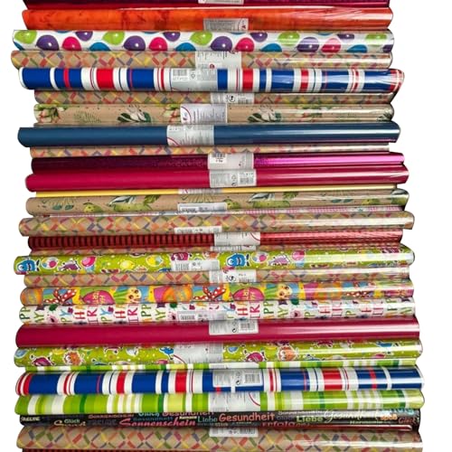10 Rollen hochwertiges Geschenkpapier – Vielseitige & stilvolle Designs für Geburtstag, Hochzeit, Jubiläum, Babyshower & alle Anlässe – Perfekt für kreative Geschenkverpackungen das ganze Jahr über