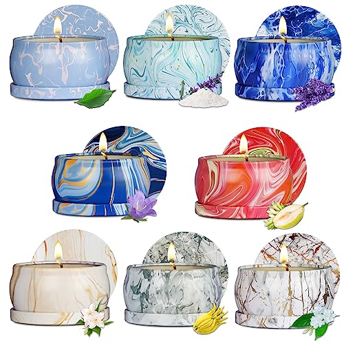 Duftkerzen Geschenke für Frauen - 8 Stück 2,8 OZ Natürliches Sojawachs Kerzen, Tragbare Reisekerzen Stressabbau Duftkerzen Set, Geburtstag, Valentinstag, Bad, Yoga, Dankeschön Geschenke für Damen