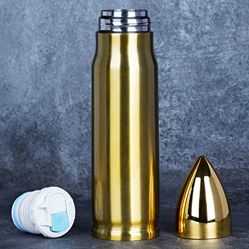 GROGIFE Geschenke für Männer - Coole Thermosflasche Weihnachtsgeschenke Weihnachten Wichtelgeschenk Männergeschenke Jahrestag Geschenkideen für Papa Vater ihn Freund Opa, Thermoskanne Edelstahl 500ml