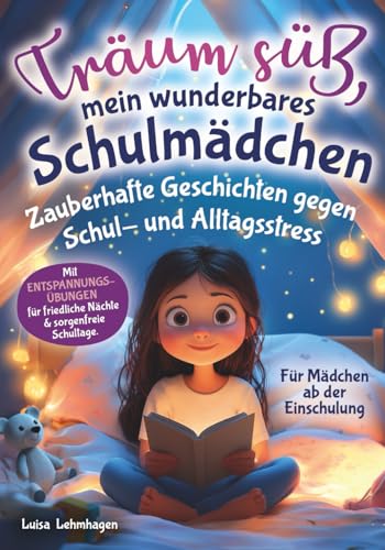 Träum süß, mein wunderbares Schulmädchen: Zauberhafte Geschichten gegen Schul- und Alltagsstress mit Entspannungsübungen für friedliche Nächte & sorgenfreie Schultage. Für Mädchen ab der Einschulung