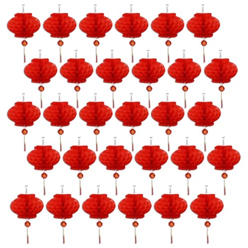 Chinesisches Neujahrspapierlaterne - Hängende Rote Chinesische Papierlaternen, Frühlingsfest Dekorationen, Chinesische Dekorationen, Japanische Deko, Chinesische Neujahrs-Dekorationen