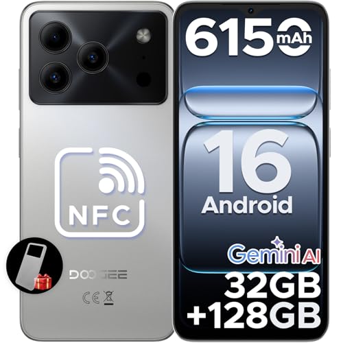 DOOGEE Note 56 Pro AI Android 16 Smartphone Ohne Vertrag, 32GB+128GB/2TB TF, 6150mAh, 6.56