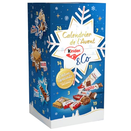 kinder & Ferrero Adventskalender – Adventskalender mit leckeren Schokoladen-Spezialitäten – 1 Kalender à 295g