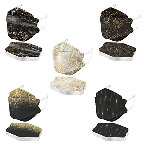 TRFPLOOC 50 Stück Mundschutz Erwachsene mehrschichtig Schutz Mäske mit Motiv Mundschutz Multifunktionstuch Mund und Nasenschutz Bandana Half Face Halstuch für Damen Herren (A06, One Size)