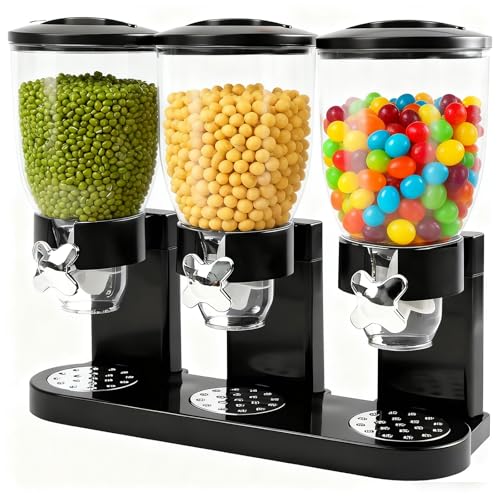 YuLiMirich Cereal Dispenser 2L, Luftdichter Müslispender für die Organisation des Küchenvorratsraums, Müslispender 3er Set Luftdichte Behälter für Müsli, Reis, Körner, Süßigkeiten, Kaffebohnen