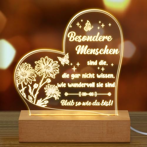 Fiada Danke Geschenke für Kollegin LED Lampe Acryl Nachtlicht Inspirierende Deko Abschiedsgeschenk für Kollegen Büro Arbeit Rente Arbeit ist wie ein Banküberfall Danke für alles