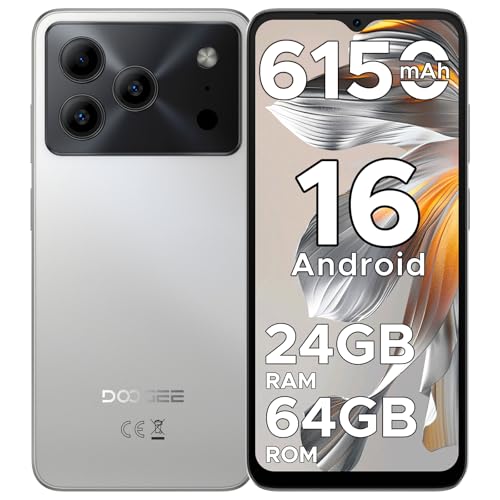 DOOGEE Note 56 Android 16 Smartphone Ohne Vertrag, 6150mAh Akku, 8,45mm Ultradünn + 6.56