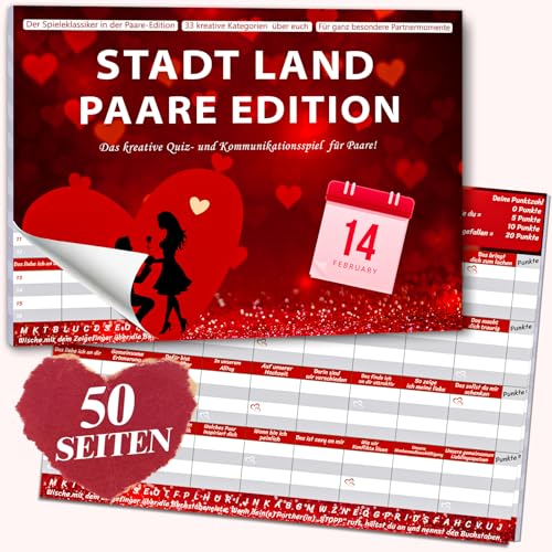 Helixor Stadt Land Paare Spiel - Valentinstag für Ihn Sie, Partner Jahrestag Geschenke für Männer Frauen Freund, Ich Liebe Dich Geschenke Couple für Valentinstag, Geburtstag, Jahrestag, Hochzeitstag