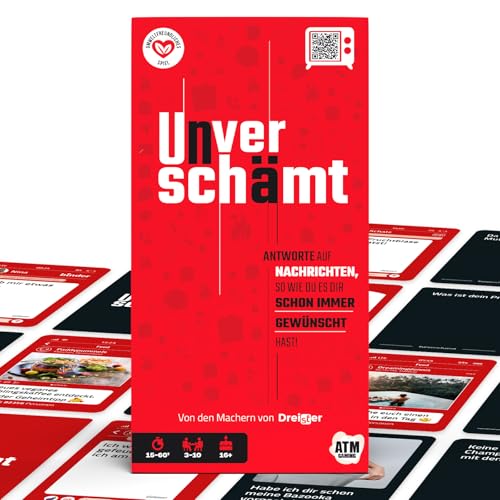 UNVERSCHÄMT Gesellschaftsspiele für Erwachsene - Designed in Deutschland - Kartenspiel mit 480 Karten - Lustige Partyspiele/Spiele - Geschenkidee für Erwachsene