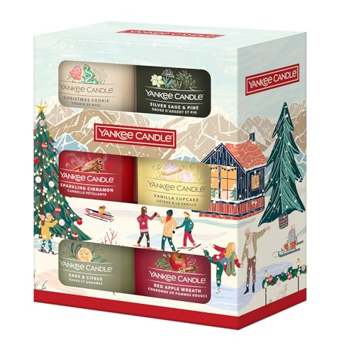 Yankee Candle Weihnachtsduftkerzen Geschenkset | 6 Gefüllte Mini-Votivkerzen | Après Ski Kollektion | Perfekte Weihnachtsgeschenke für Frauen