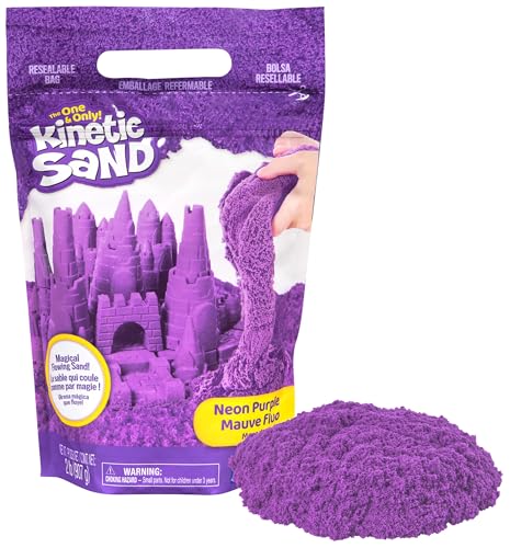 Kinetic Sand - 907 g Lila im Beutel, original kinetischer Sand aus Schweden für kreatives Indoor-Sandspiel, erfüllt alle gesetzlichen Anforderungen, fördert die Feinmotorik, für Kinder ab 3 Jahren