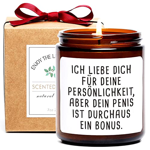 Lustiges Geschenk für Freund, Ehemann, Ich Liebe Dich für Deine Persönlichkeit, Duftkerze, Einzigartiges Unhöfliches Geburtstags-, Jahrestags-, Valentinstagsgeschenk für Freund, ihn, Verlobte, Männer