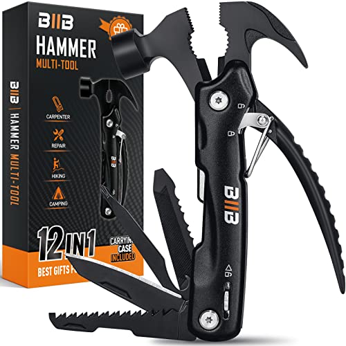 BIIB Geschenke für Männer, Vatertagsgeschenk für Papa, 12 in 1 Multitool Camping Zubehör, Gadgets für Männer Geschenke für Papa Geschenk Vatertag, Geburtstagsgeschenk für Männer, Weihnachtsgeschenke