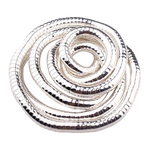 VARKAGE Frauen Snake Choker, Flexible Snake Necklace Silber, Kupfer Legierung, 900mm/35.43