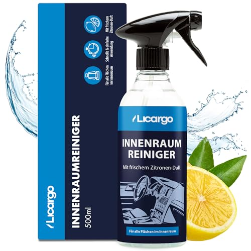 LICARGO® Innenraumreiniger Auto (500ml) - Cockpit Reiniger pH neutral - porentiefe Reinheit für Kunststoff, Polster, Leder - Auto Innenraum Reiniger, Cockpitpflege, Innenraumreiniger
