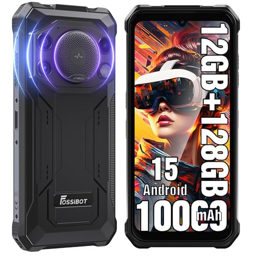 FOSSiBOT F110L Outdoor Smartphone Android 15, 128dB Lautsprecher, 10000mAh Akku, 12GB+128GB/1TB Outdoor Handy Ohne Vertrag, 6,745