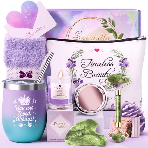 Geburtstagsgeschenk für Frauen, Geschenke für Frauen, 10PCS Entspannung Geschenkset Inklusive Isolierter Becher Mama Schwester Geschenk Freundin Geburtstag Valentinstag Muttertag Weihnachtstag
