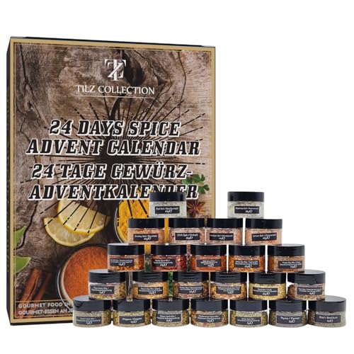 Gewürzkalender Adventskalender 2023 Only Spices Weihnachtskalender für Erwachsene 24 Gourmet Premium Kochgewürzset Küchengeschenk Adventskalender für Männer frauen