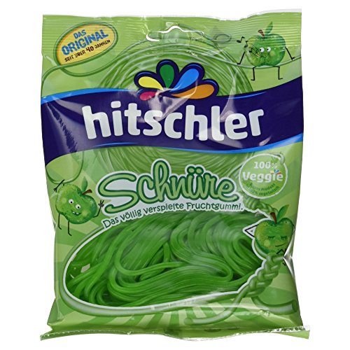 Hitschler Apfel Frucht Gummi Schnüre, 125g (1er Pack)