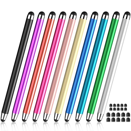 Mixoo 10er-Set 2-in-1 Gummi Touchscreen-Stifte für alle Tablets/Handys