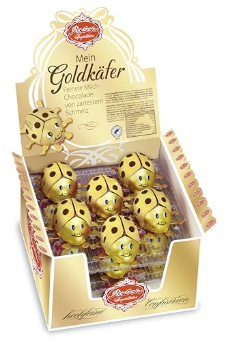 Reber Mein Goldkäfer – Schoko-Glückskäfer aus Alpenmilch-Schokolade. Feinste Milch-Chocolade von zartem Schmelz. Das perfekte Geschenk für Neujahr und Weihnachten 30g