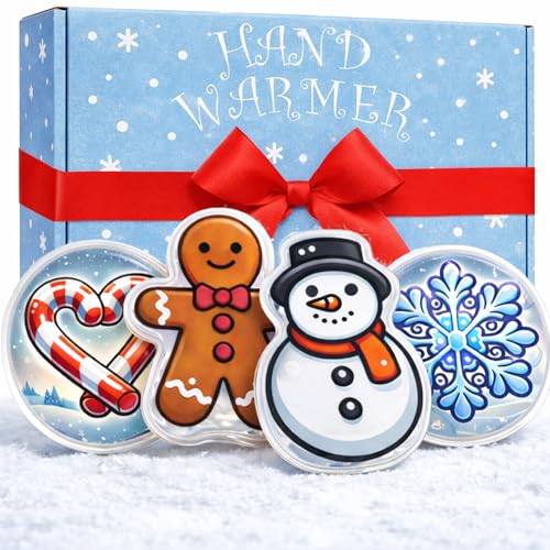 VON STEINEICH® 4X Taschenwärmer Set – Handwärmer zum Knicken – Süße Wintermotive – Wiederverwendbar – Geschenkidee zu Weihnachten, Adventskalender, Wichtelgeschenk & Nikolaus (4er Winter-Set)