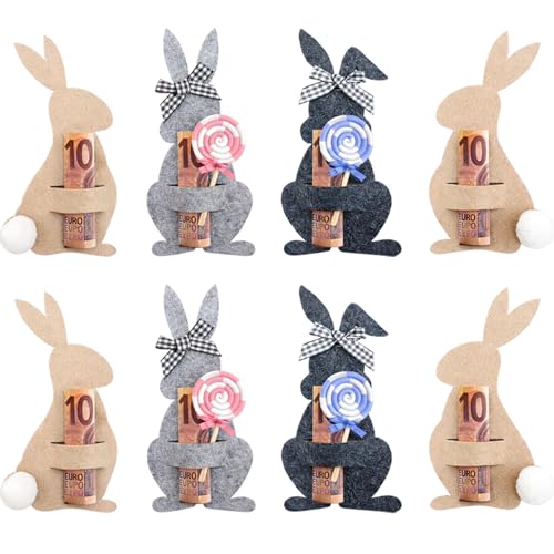 16 Stück Geldgeschenk Ostern Verpackung,Ostergeschenke Erwachsene/Kind，Perfekt Zum Verpacken Von Ostergeschenken Mit Geldscheinen, Gefühlt Material, Lustige Und Kreative Osterdekoration