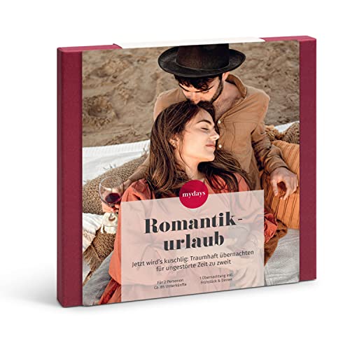 mydays Geschenkbox Romantikurlaub, ca. 85 traumhafte Standorte, Reise-Gutschein für 2 Personen