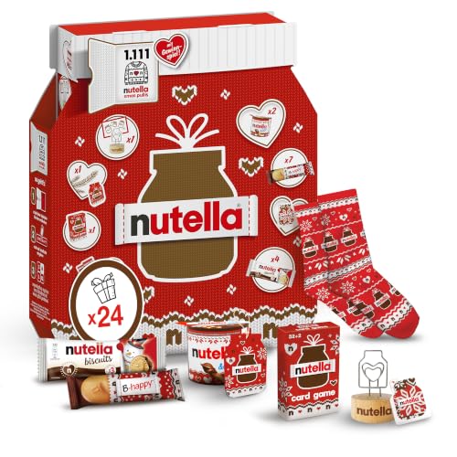 nutella Adventskalender 2026, mit Socken, Kartenspiel & Photoständer, 528 g