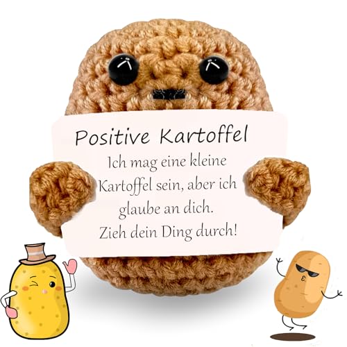 Johiux Positive Potato,Geschenke für Freund,Lustige Kartoffel,Motivationsgeschenke,Kleine Beste Freundin,Umarmung Pocket Hug Glücksbringer