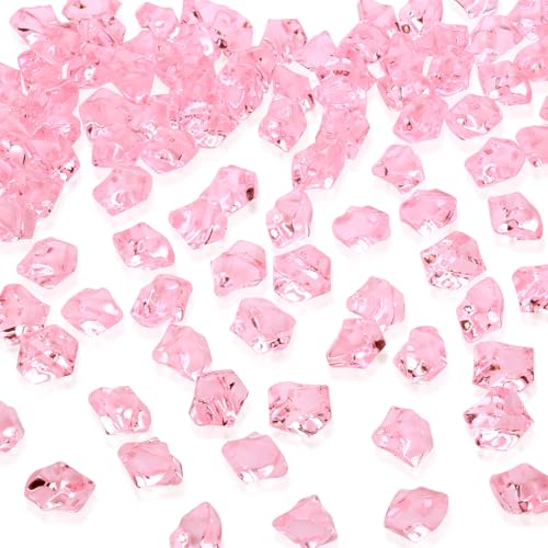 AWARDSEN 500 Stück Rosa Acryl Deko Diamanten, Edelsteine für Hochzeit, Kunsthandwerke Deko, Glitzersteine, dekosteine, Party, Vasenfülle, Muggelsteine Bunt