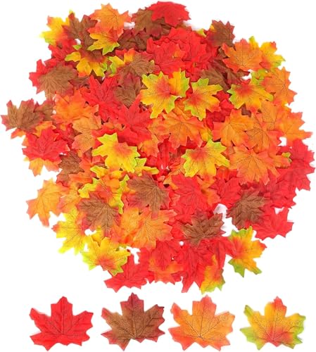 NVTRSD 200 Pcs Herbstblätter Deko Blätter Deko Herbst Streudeko Herbst Herbstblätter Deko Blätter, Künstliche Blätter Deko Blätter Herbst Wald Deko