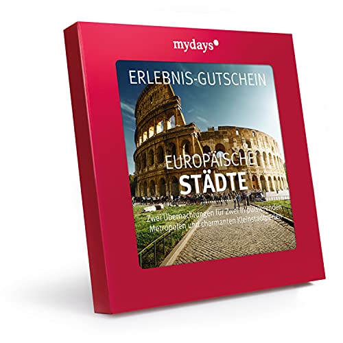 Hotel-Gutschein / mydays / EUROPÄISCHE STÄDTE / 2 Übernachtungen inklusive Frühstück 2 Personen / über 30 Hotels / Geschenkidee für Paare / Inklusive Geschenkbox