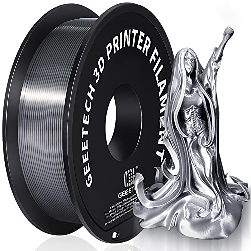 GEEETECH PLA Filament 1.75mm Silk Silber, 3d Drucker printer Filament PLA 1KG Spool