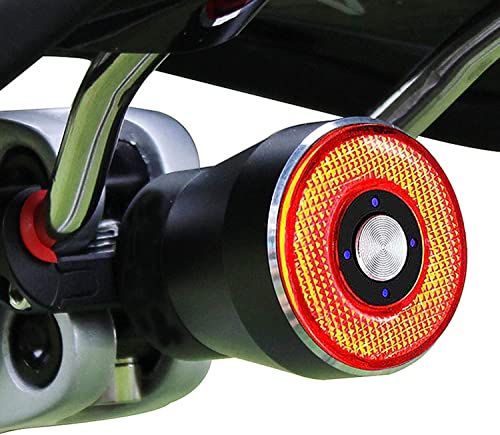 Monkey Home Fahrrad Smart Rücklicht, Bremsaktiviertes Rücklicht, Auto On/Off, Auto Lichtsensor, Ganz aus Aluminium, wasserdicht, USB wiederaufladbar, StVZO Zugelassen, Radfahren Sicherheit Zubehör