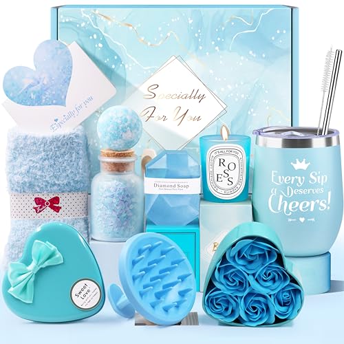Geschenke für Frauen, Geschenk Freundin Geburtstag, 10PCS Geburtstagsgeschenk Geschenkset Inklusive Isolierter Becher Valentinstag Muttertag Weihnachtstag Geschenkideen Mama Schwester